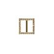 Swarovski Crystal and Gold Square Rhinestone Slider - 0.875"