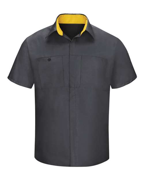 Red Kap Men's Performance Plus Short Sleeve Shirt With OilBlok Technology