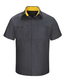 Red Kap Men's Performance Plus Short Sleeve Shirt With OilBlok Technology