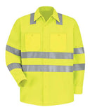 Red Kap Men's High Visibility Safety Long Sleeve Work Shirt