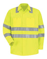 Red Kap Men's High Visibility Safety Long Sleeve Work Shirt