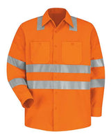 Red Kap Men's High Visibility Safety Long Sleeve Work Shirt