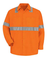 Red Kap Men's High Visibility Safety Long Sleeve Work Shirt