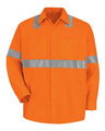Red Kap Men's High Visibility Safety Long Sleeve Work Shirt