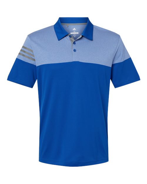 Heathered 3-Stripes Colorblocked Polo