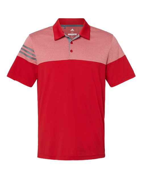 Heathered 3-Stripes Colorblocked Polo