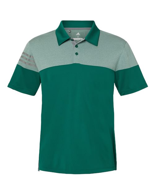 Heathered 3-Stripes Colorblocked Polo