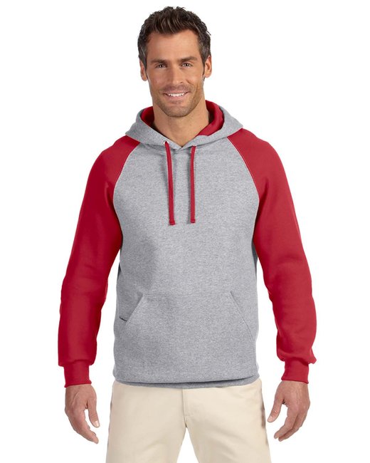 JERZEES® Nublend Colorblocked Raglan Hooded Sweatshirt