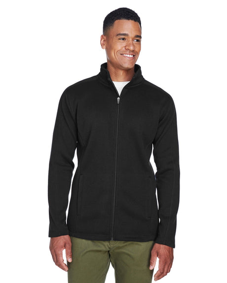Devon & Jones® Men's Bristol Full-Zip Turtle Neck Long Sleeve Sweater Fleece Jacket