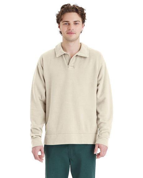 ComfortWash by Hanes® Garment Dye Polo Collar Sweatshirt - GDH490