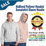 Jerzees® NuBlend Pullover Hooded Sweatshirt Sleeve Hoodie For Adult