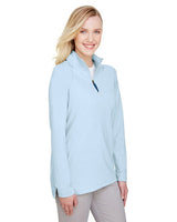 Devon & Jones®  Ladies Clubhouse Micro-Stripe Quarter-Zip