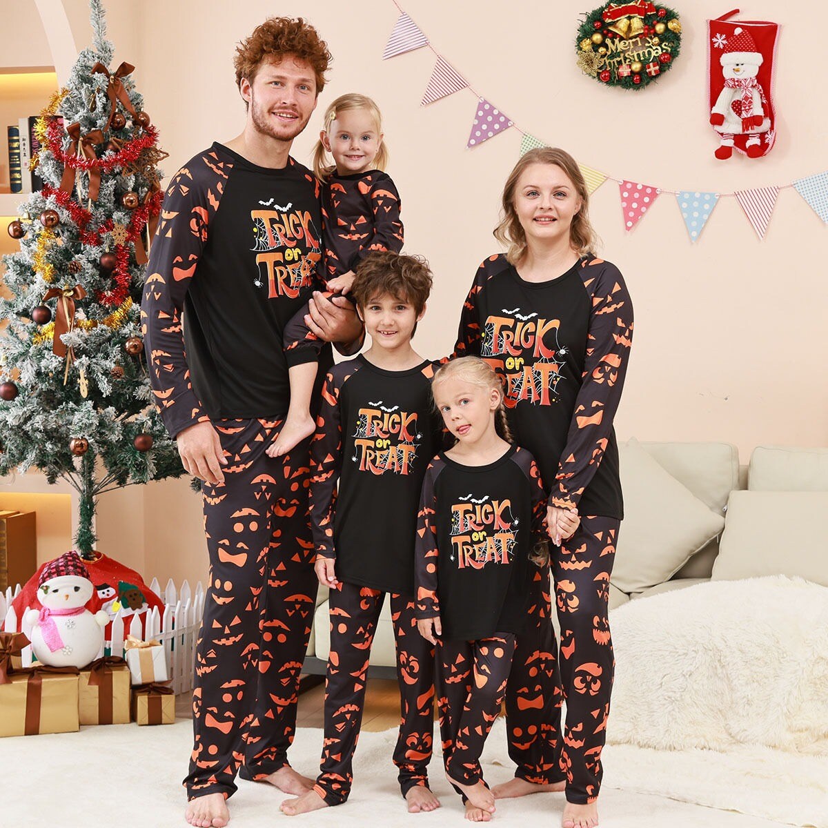 Christmas Suit Pajamas Long Sleeves Tops And Pants