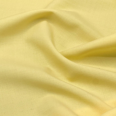 Bright Yellow Tropical Wool Blend Fabric - Machine Washable, 58/60" Width