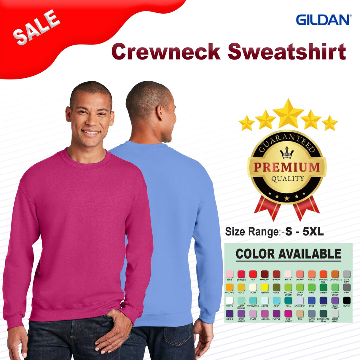 Gildan® Crewneck Long Sleeve Sweatshirt