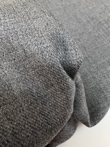 Wool Twill Suit Fabric Melange Gray Stretch
