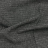 Grey Pinstripe Wool Suiting Fabric - Grey Pinstripe, 58/60" Width
