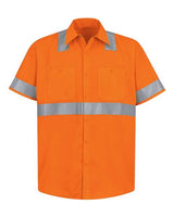 Red Kap Men's Tall High Visibility Safety Short Sleeve Work Shirt