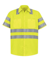 Red Kap Men's High Visibility Safety Short Sleeve Work Shirt