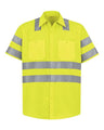 Red Kap Men's High Visibility Safety Short Sleeve Work Shirt