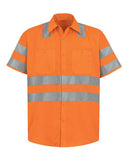 Red Kap Men's High Visibility Safety Short Sleeve Work Shirt