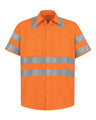 Red Kap Men's High Visibility Safety Short Sleeve Work Shirt