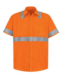 Red Kap Men's High Visibility Safety Short Sleeve Work Shirt