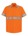 Red Kap Men's High Visibility Safety Short Sleeve Work Shirt
