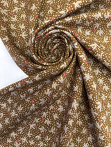 Wool Twill Brown Green Printed