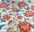 P Kaufmann Summer Palace Byzantine Cotton Fabric - Floral Bird Print, White Multi, 54/55" Width (1 Yard)