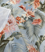 Harbor Island Seamist 100 Percent Cotton Fabric - Aqua Botanical Tropical Floral, 54" Width (1 Yard)