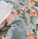 Harbor Island Seamist 100 Percent Cotton Fabric - Aqua Botanical Tropical Floral, 54" Width (1 Yard)