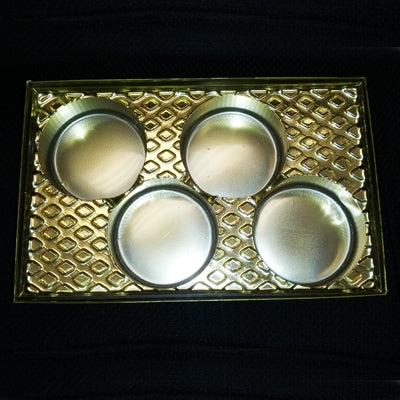 Sandwich Cookie Box with 4 Gold Inserts