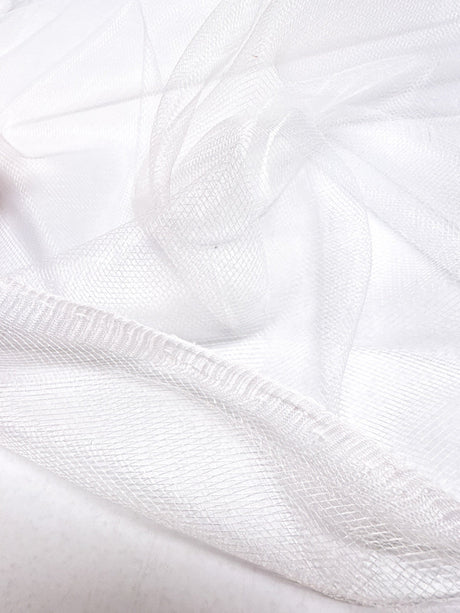 Polyamide Mesh White Stretch