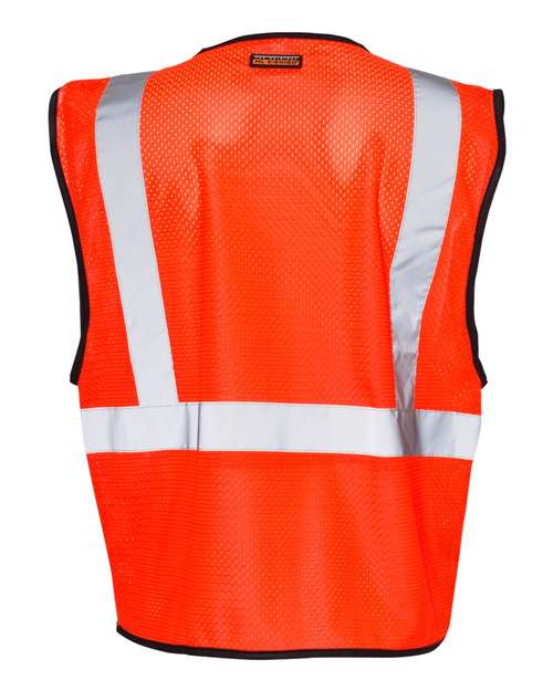 Single Pocket Zipper Mesh Class 2 Vest