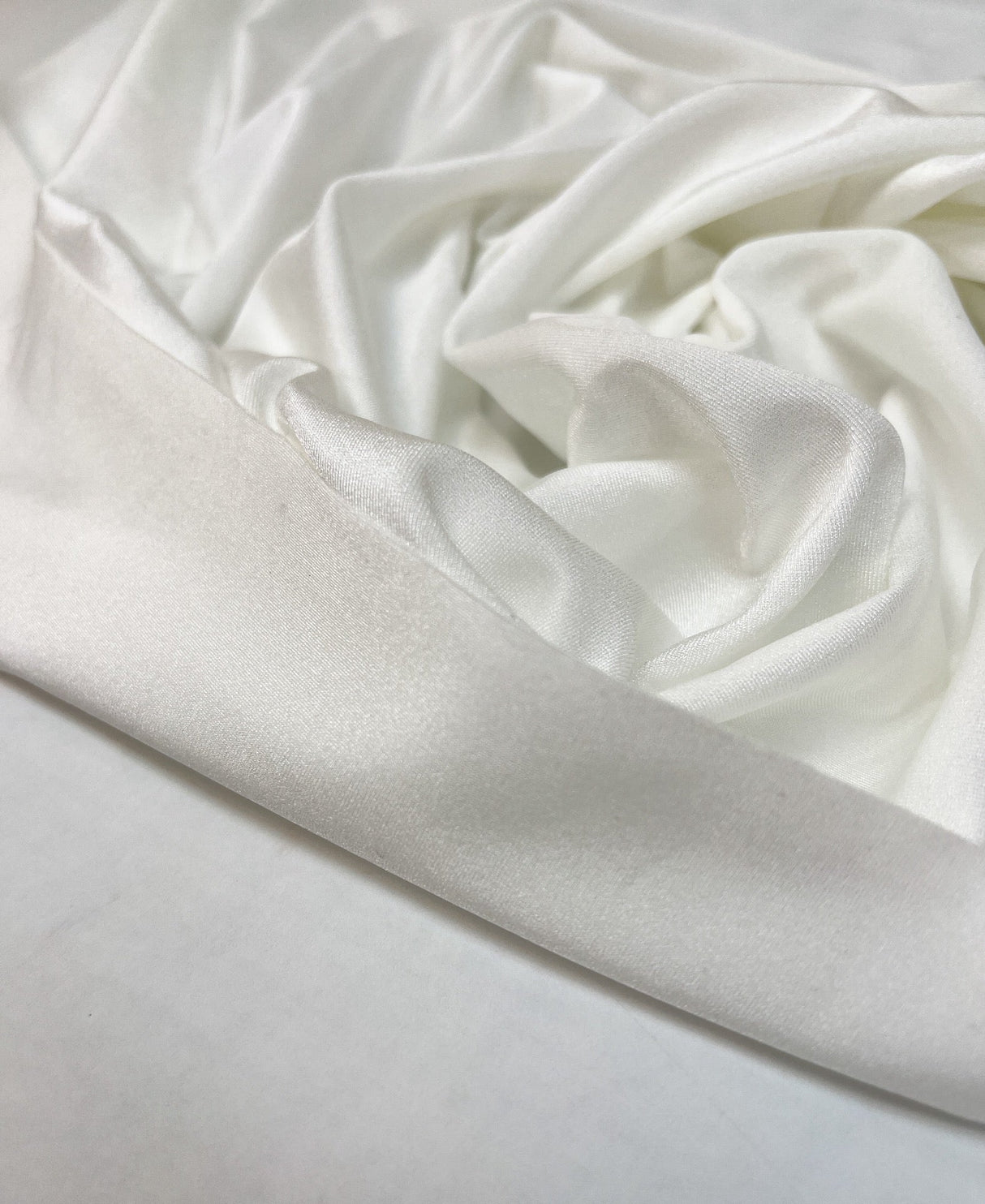 White Polyamide Elastane Knit Sportswear Fabric