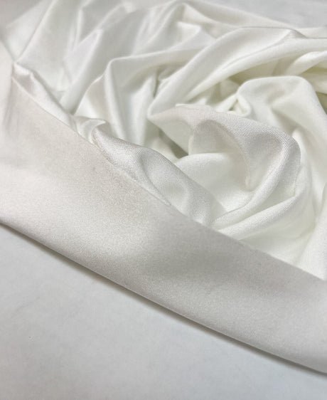 White Polyamide Elastane Knit Sportswear Fabric