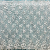 Embroidered Chantilly Lace with Eyelash Scallop