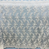 Embroidered Mesh Corded Bridal Lace