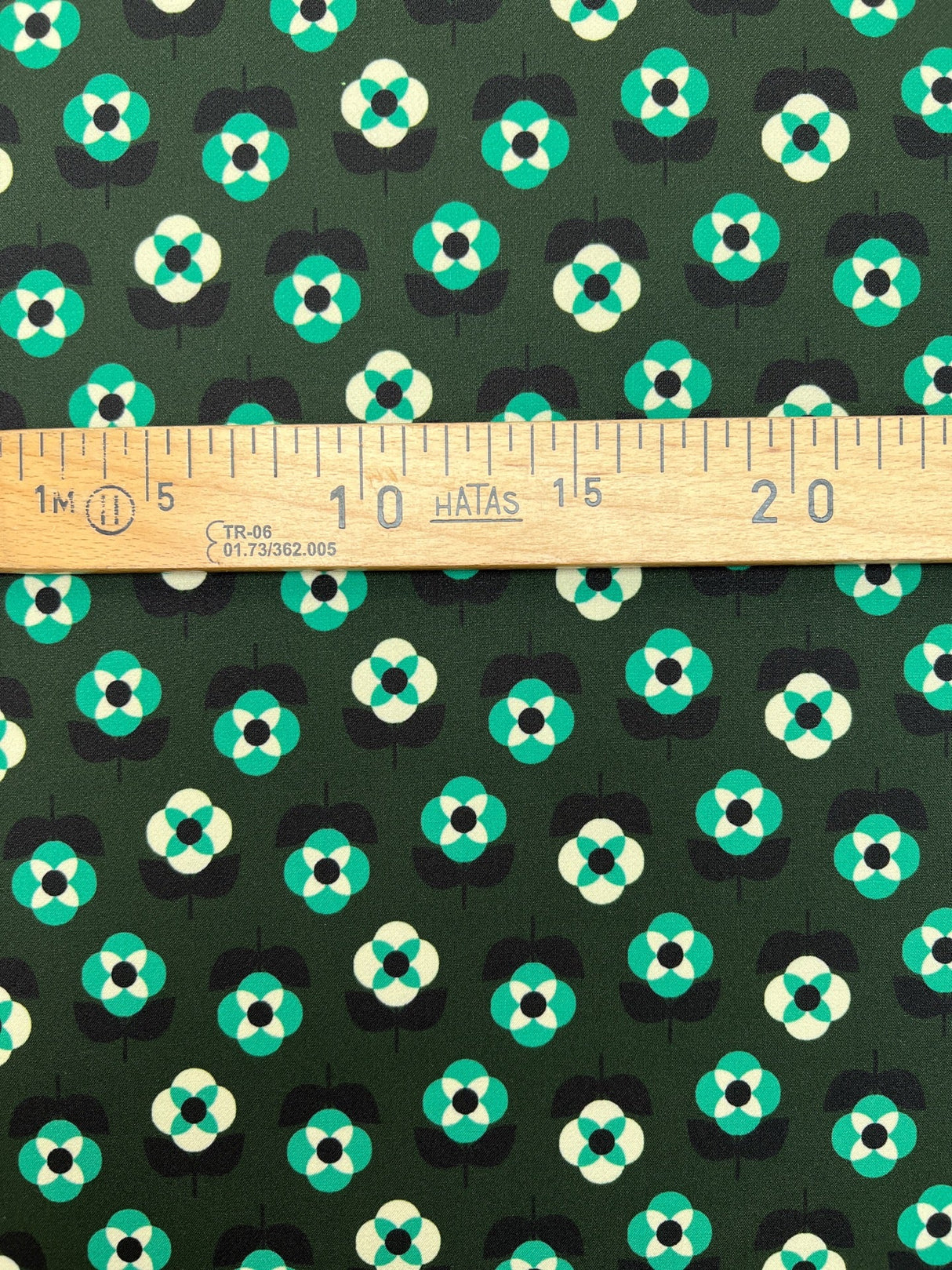 Polyamide Elastane Crepe Printed Green