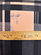 Italian Checked Knitted Fabric Blue Pink