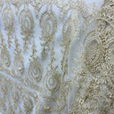 Corded Bridal Lace Fabric 100% Polyester Net Mesh 48" Wide