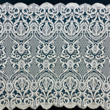 Beaded Corded Bridal Lace Dark Ivory