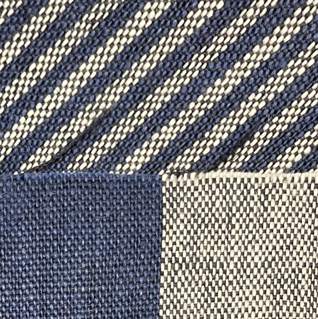 Pure Linen Yarn-Dyed Stripe Indigo