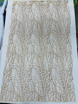 Galaxy Glitter Design Mesh Lace Polyester Fabric - Glitter Galaxy Pattern, 52-54" Width (1 Yard)