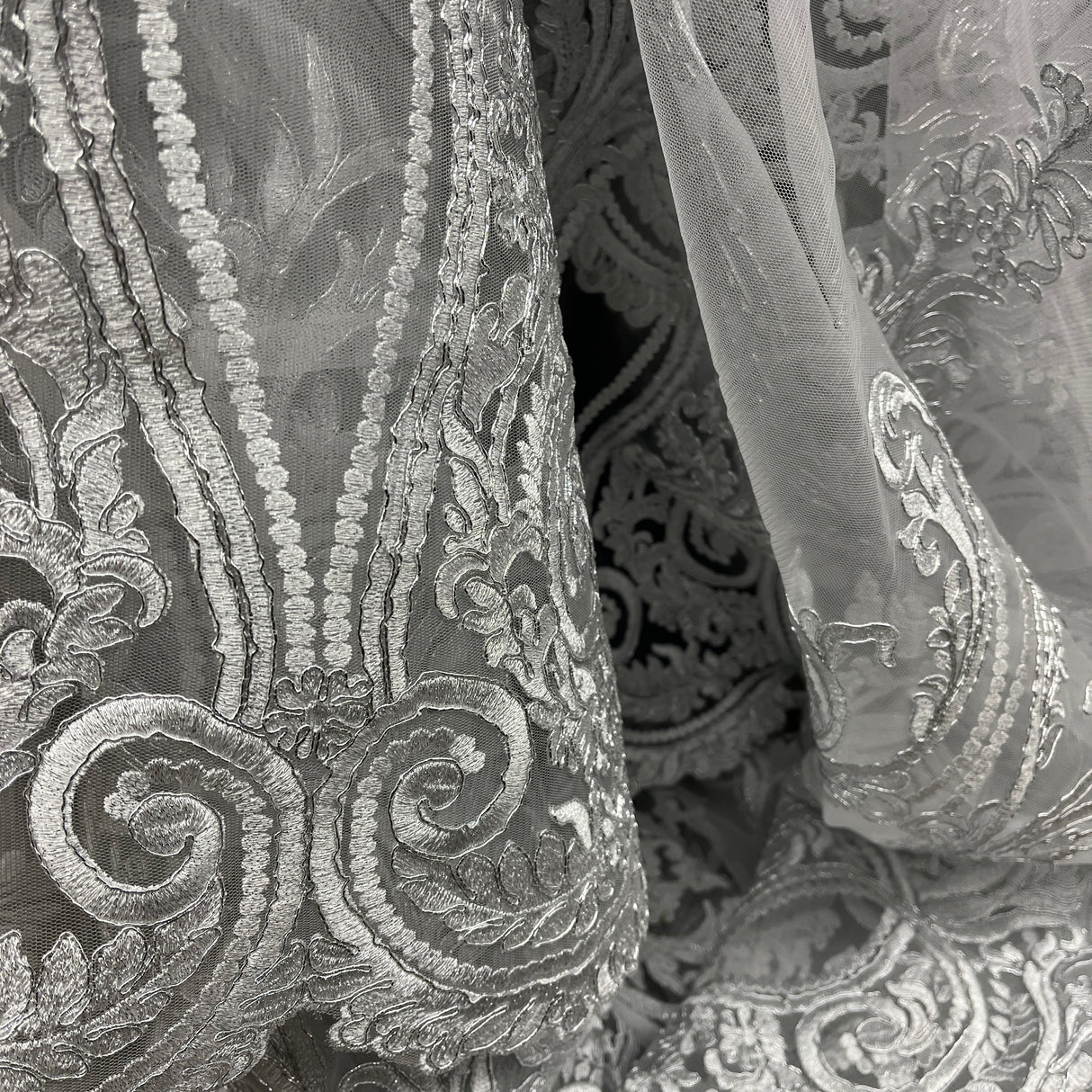 Embroidered Bridal Lace Fabric