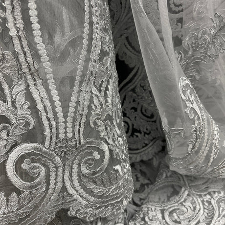 Embroidered Bridal Lace Fabric