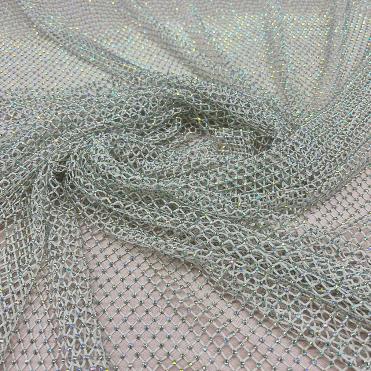 Diamond Fishnet 4-Way Stretch Fabric