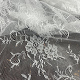 Embroidered Chantilly Lace with Eyelash Scallop