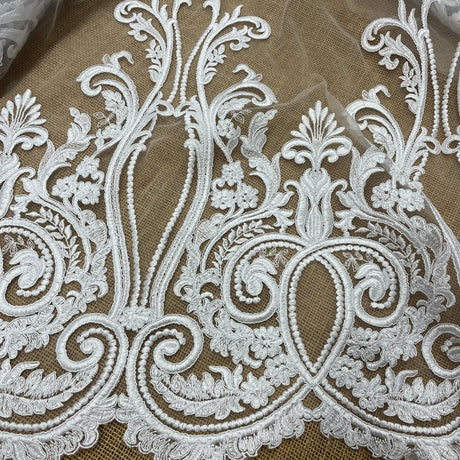 Embroidered Bridal Lace Fabric